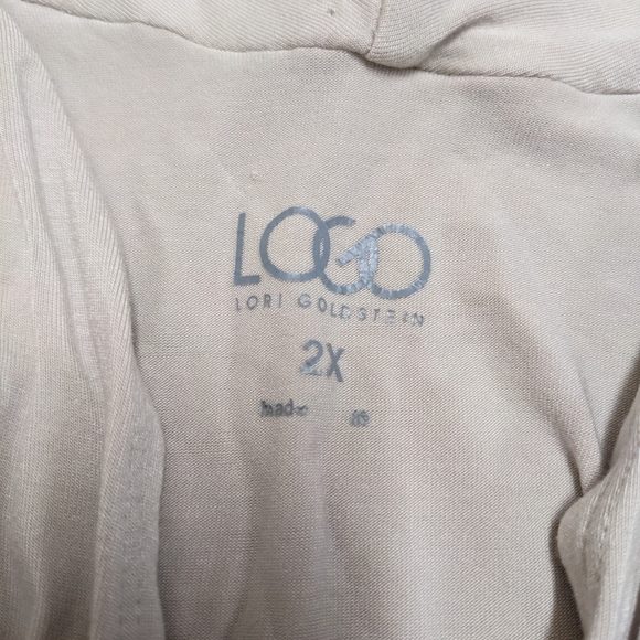 LOGO by Lori Goldstein Open Sleeveless Cardigan with pockets Size 2X - Picture 6 of 13